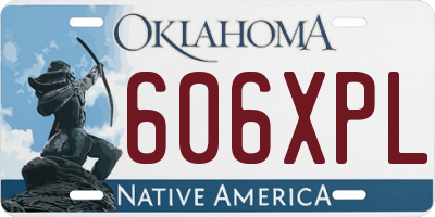 OK license plate 606XPL