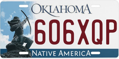 OK license plate 606XQP