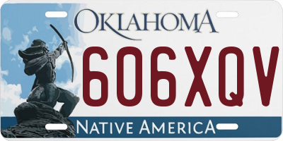 OK license plate 606XQV