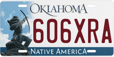 OK license plate 606XRA