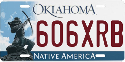 OK license plate 606XRB