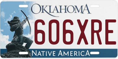 OK license plate 606XRE