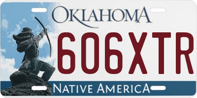 OK license plate 606XTR
