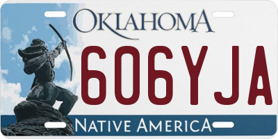 OK license plate 606YJA