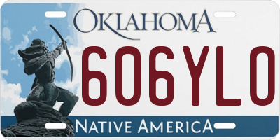 OK license plate 606YLO