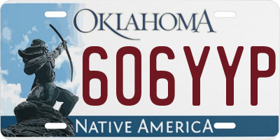 OK license plate 606YYP