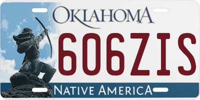 OK license plate 606ZIS