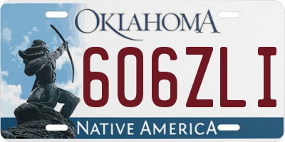 OK license plate 606ZLI