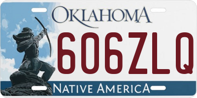 OK license plate 606ZLQ