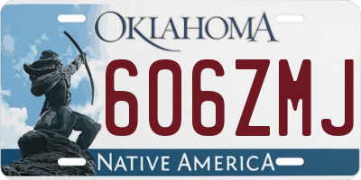 OK license plate 606ZMJ