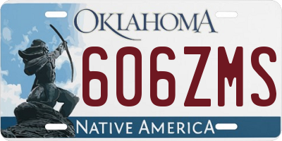 OK license plate 606ZMS