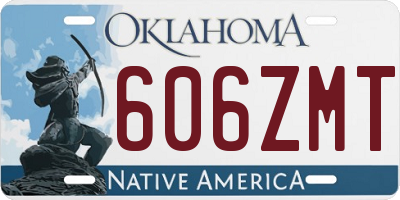 OK license plate 606ZMT