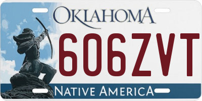 OK license plate 606ZVT