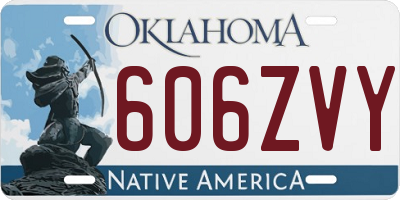 OK license plate 606ZVY
