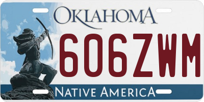 OK license plate 606ZWM
