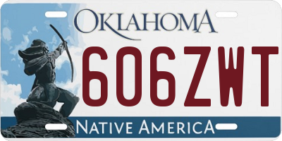 OK license plate 606ZWT