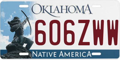 OK license plate 606ZWW