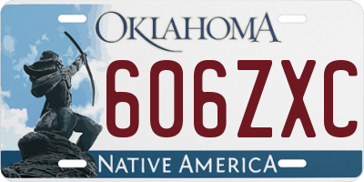 OK license plate 606ZXC