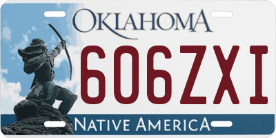 OK license plate 606ZXI