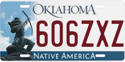 OK license plate 606ZXZ