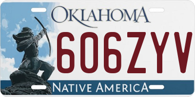 OK license plate 606ZYV