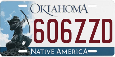 OK license plate 606ZZD