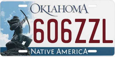 OK license plate 606ZZL