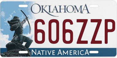 OK license plate 606ZZP