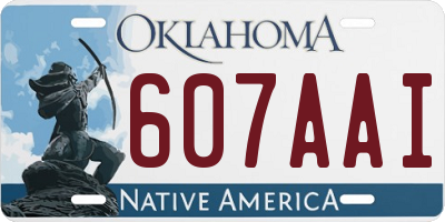 OK license plate 607AAI