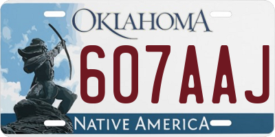 OK license plate 607AAJ