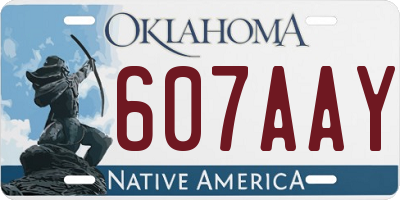 OK license plate 607AAY