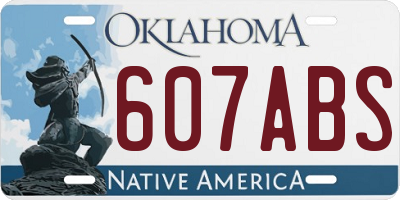 OK license plate 607ABS