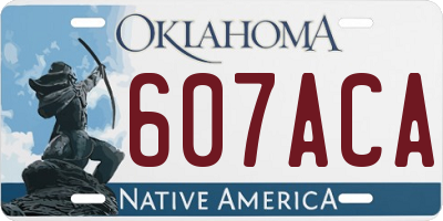 OK license plate 607ACA