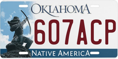 OK license plate 607ACP