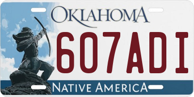 OK license plate 607ADI