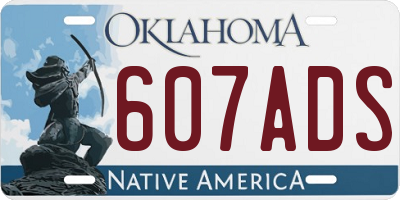 OK license plate 607ADS