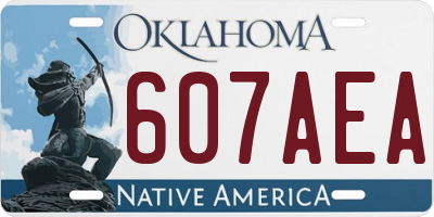 OK license plate 607AEA