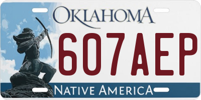 OK license plate 607AEP