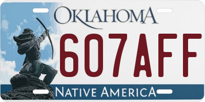 OK license plate 607AFF