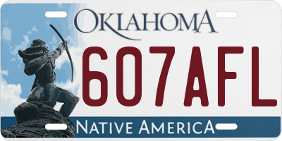 OK license plate 607AFL
