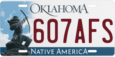 OK license plate 607AFS