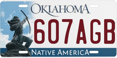OK license plate 607AGB