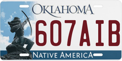 OK license plate 607AIB