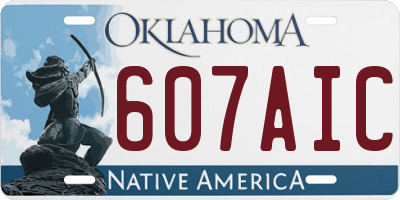 OK license plate 607AIC