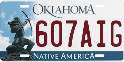 OK license plate 607AIG