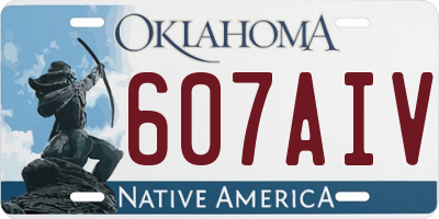 OK license plate 607AIV
