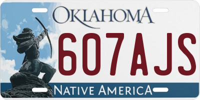 OK license plate 607AJS