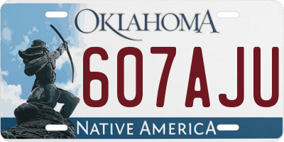 OK license plate 607AJU