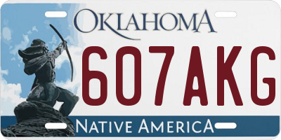 OK license plate 607AKG