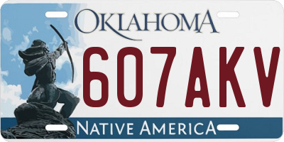 OK license plate 607AKV